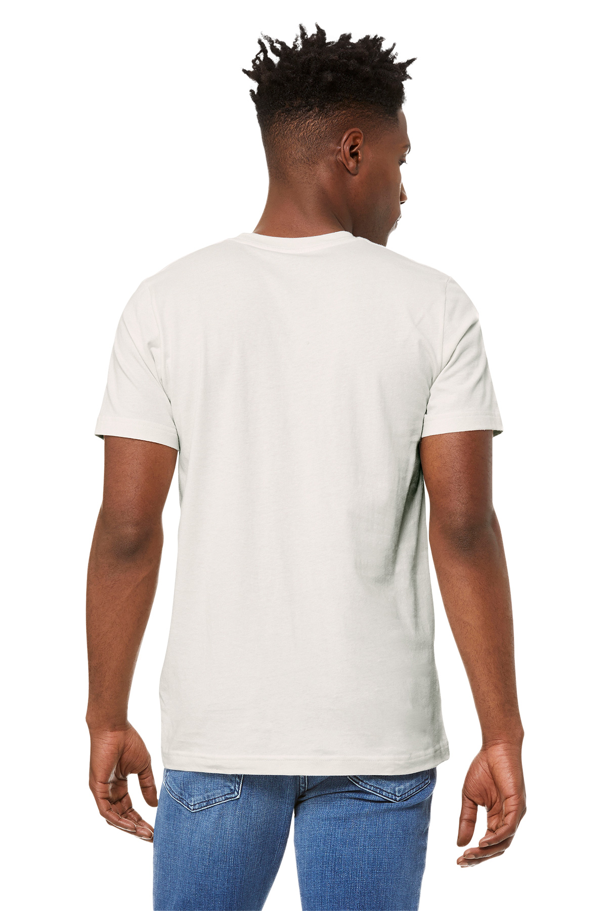 Back View White T Shirt Mockup White Man T-shirt Mockup 