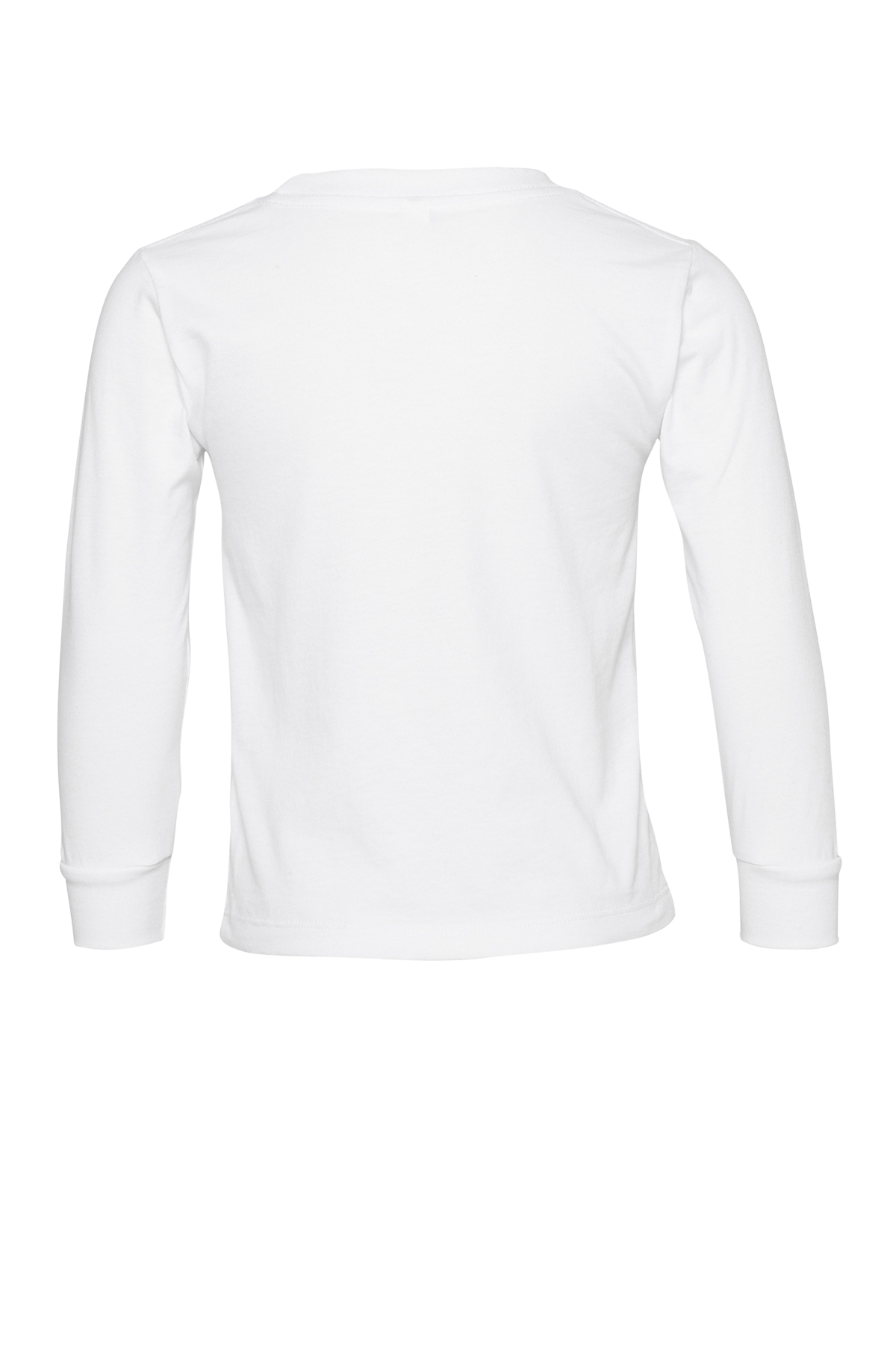 Long sleeve plain white t-shirt mockup isolated on transparent