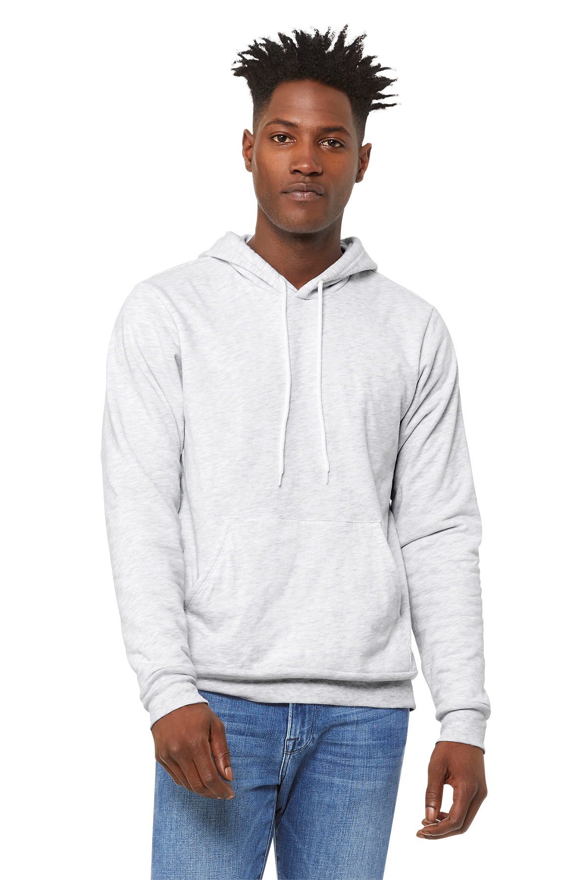 Download Man Wearing White Bella Canvas 3719 Hoodie E Commerce Hoodie Mockup Mockup Mark